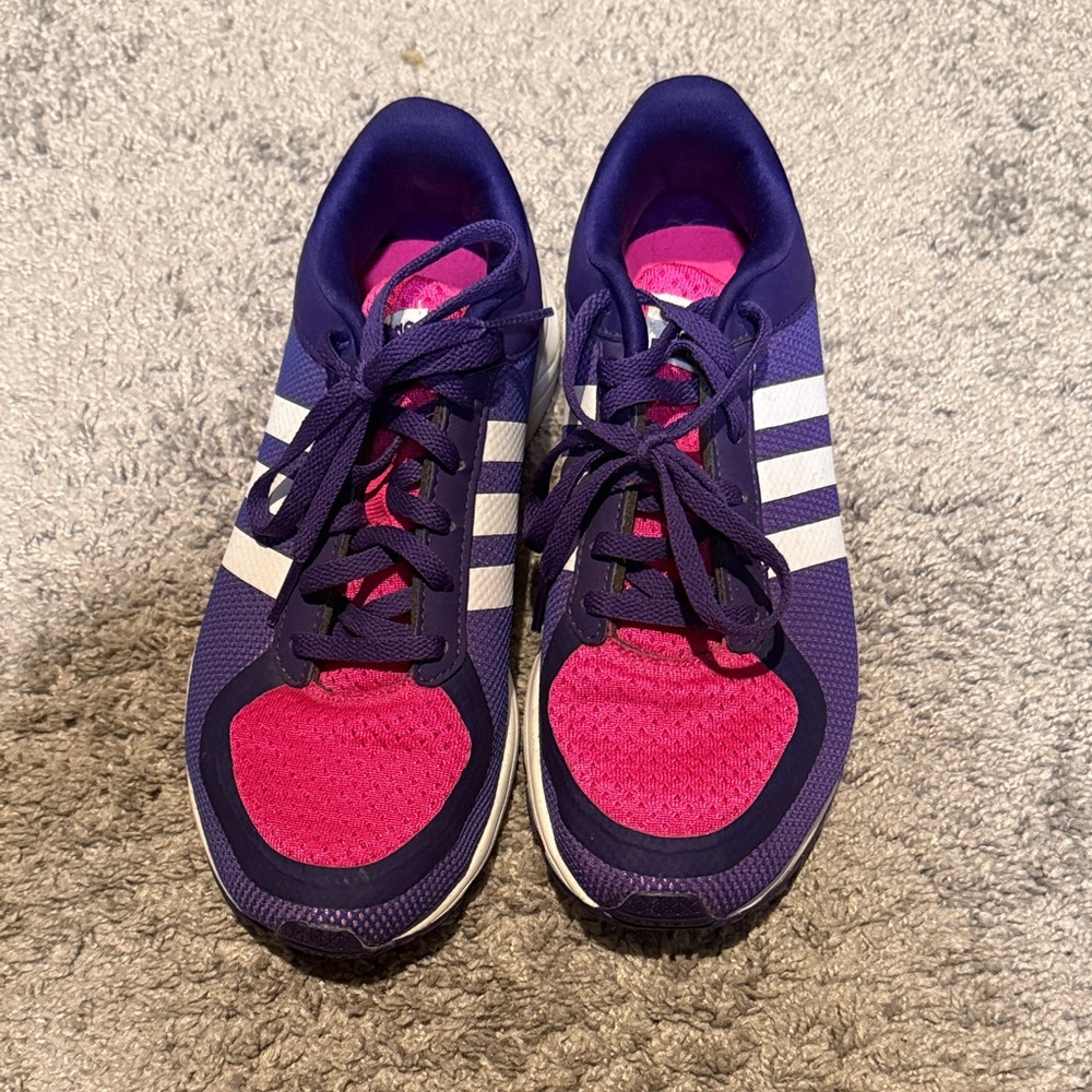 Adidas Women's Vibrant Purple and Pink Sneakers